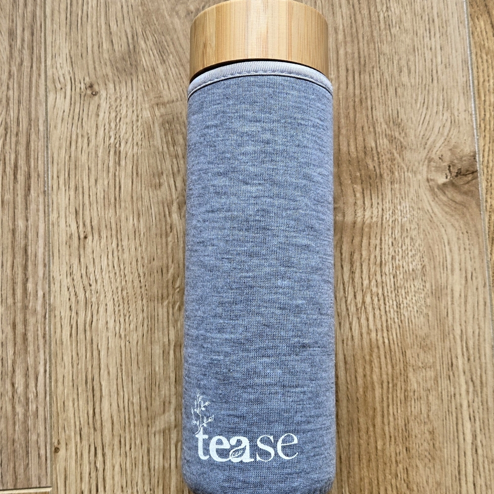 🆕Tea Tumbler! Glass & Bamboo 3 in 1 Infuser.Airtight  450ML By TEASE NEW!